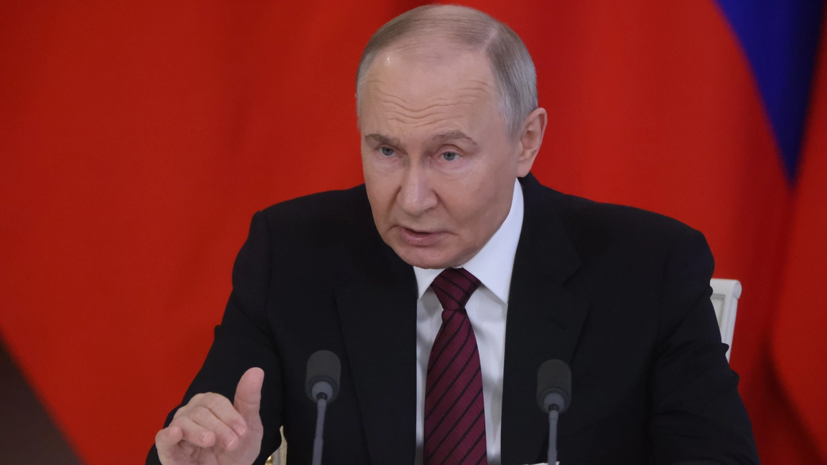 Putin claims Russian speakers' rights are violated in Baltic states but says Russia is not preparing for war in Europe