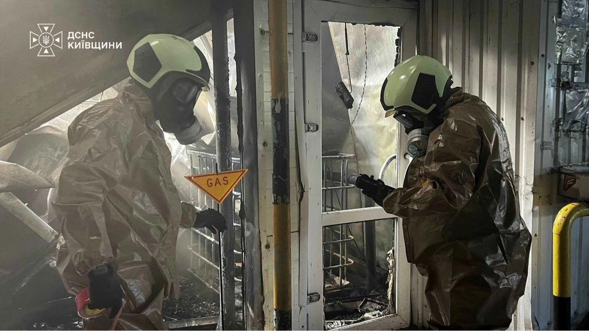 Russian strike on warehouse in Kyiv Oblast elevates ammonia levels